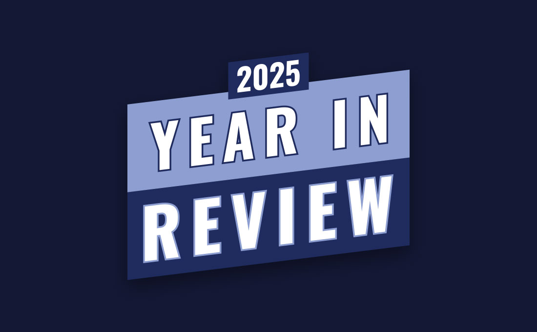dark blue and light blue graphic text with 2025 year in review