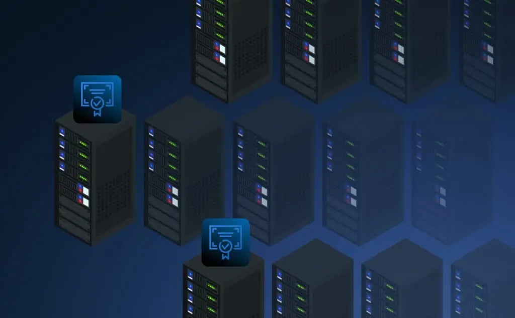 servers stacked in a hexagonal pattern