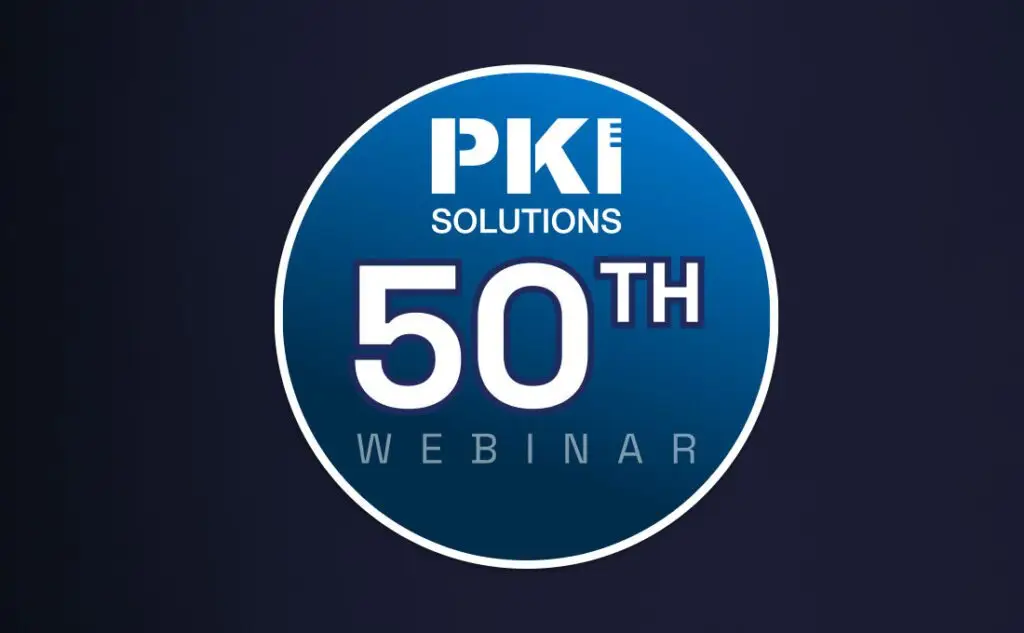 PKI solutions 5th webinar badge